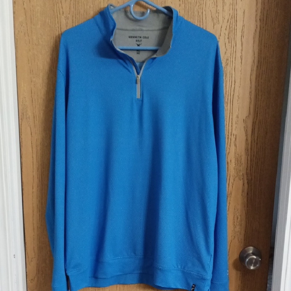 Kenneth Cole Men's Zip-Up Sweater in Blue